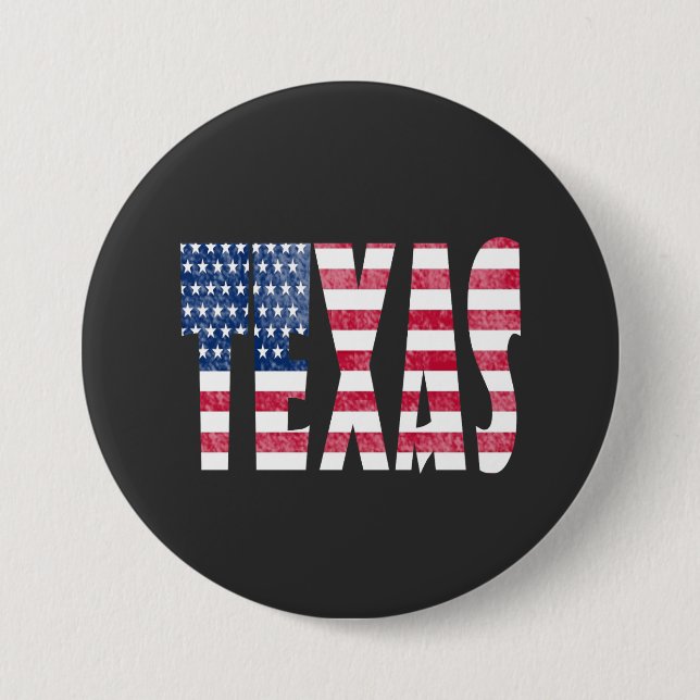 Texas state  7.5 cm round badge (Front)