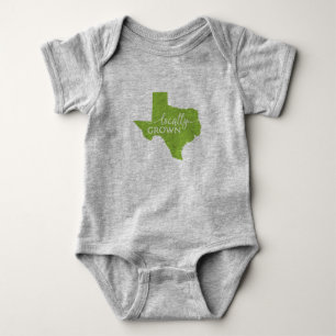 Texas State Bodysuit, Locally Grown in Texas Baby Bodysuit