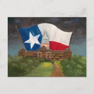Texas State Capitol at Night Postcard