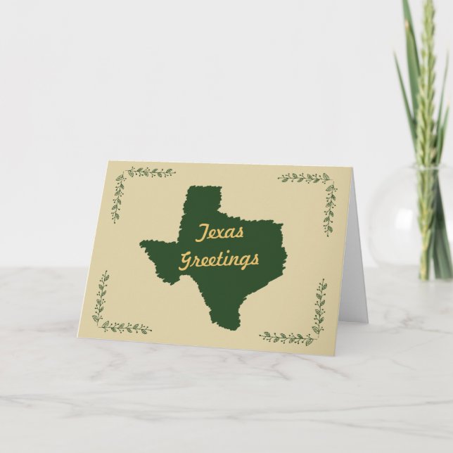 Texas State Christmas Holiday Greetings (Front)