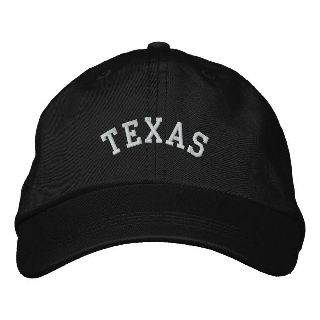 Texas State Embroidered Embroidered Hat (Front)