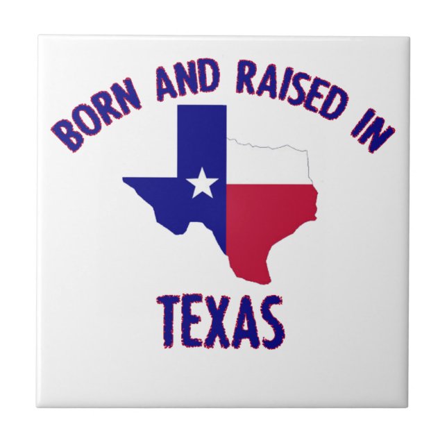 Texas state flag and map designs tile (Front)