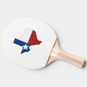 Texas State Flag and Map Shape Ping Pong Paddle