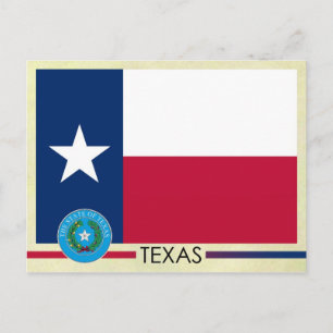 Texas State Flag and Seal Postcard