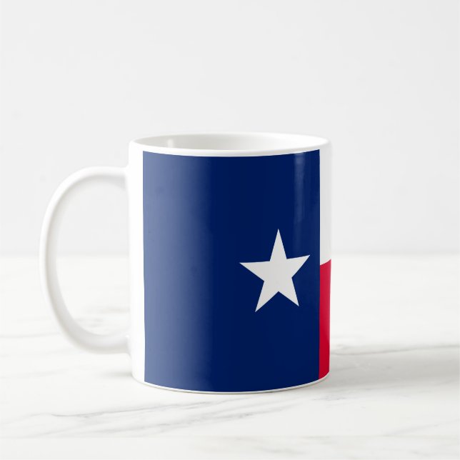 Texas State Flag Design Decor Coffee Mug (Left)