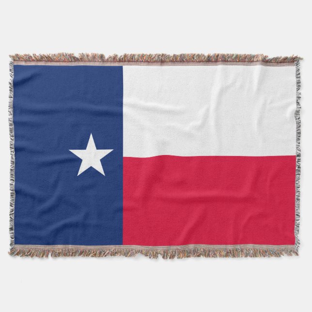 Texas State Flag Design Decor Throw Blanket (Front)