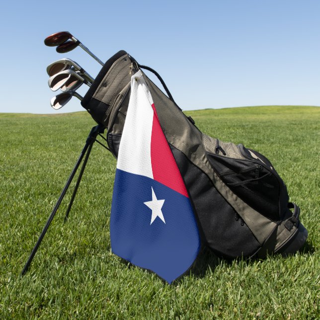 Texas State Flag Design on a  Golf Towel (Green)