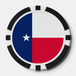 Texas State Flag Design Poker Chips