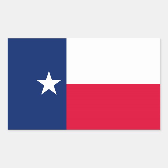Texas State Flag Design Rectangular Sticker (Front)