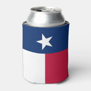 Texas state flag - high quality authentic colour can cooler