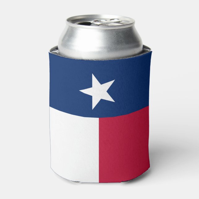 Texas state flag - high quality authentic colour can cooler (Can Front)