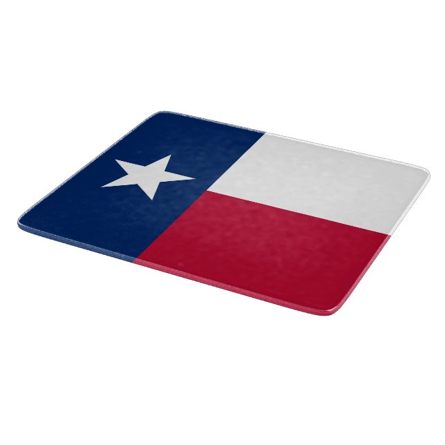 Texas state flag - high quality authentic colour cutting board (Corner)