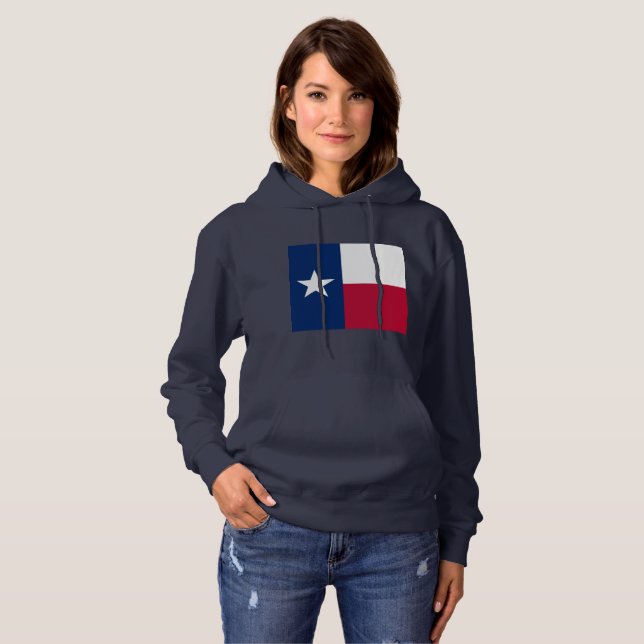 Texas state flag - high quality authentic colour hoodie (Front Full)
