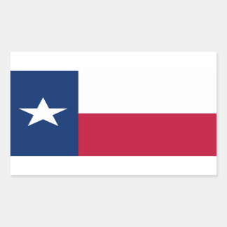 Texas state flag - high quality authentic colour rectangular sticker