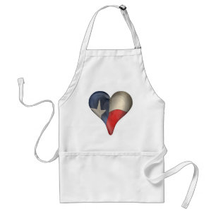 Texas State Flag In A Heart Standard Apron