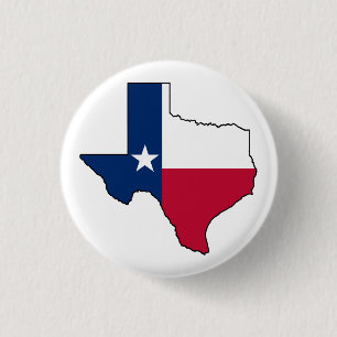 Texas State Flag Map 3 Cm Round Badge