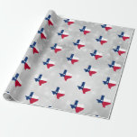 Texas State Flag Map Wrapping Paper<br><div class="desc">Display your love for the Lone Star state for Christmas or any other occasion with this fun wrapping paper featuring a map of Texas filled in with the bear and the colours of the Texan state flag!</div>