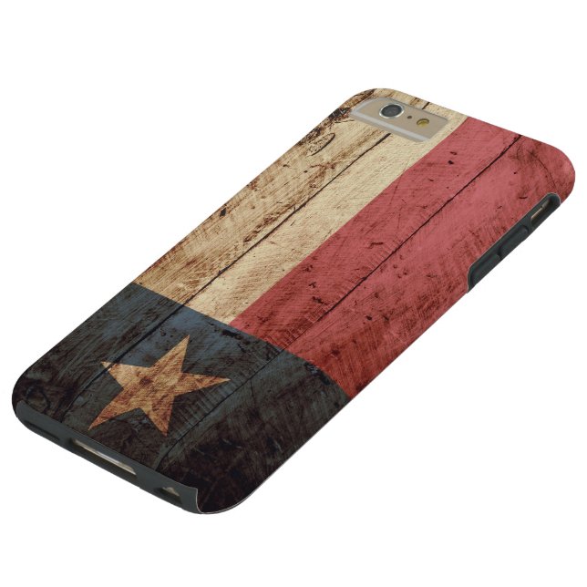 Texas State Flag on Old Wood Grain Case-Mate iPhone Case (Top)