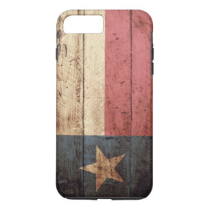 Texas State Flag on Old Wood Grain iPhone 8 Plus/7 Plus Case