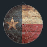 Texas State Flag on Old Wood Grain Dartboard<br><div class="desc">Feel free to modify the design according to your own preferences. You may change the design location, orientation, background colours and size. Also, you may add your own text, or slogan set its font, location and size, all in order to create the ultimate personal gift for you and your loved...</div>