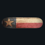 Texas State Flag on Old Wood Grain Skateboard<br><div class="desc">Feel free to modify the design according to your own preferences. You may change the design location, orientation, background colours and size. Also, you may add your own text, or slogan set its font, location and size, all in order to create the ultimate personal gift for you and your loved...</div>