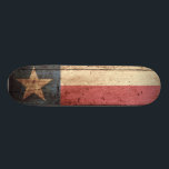 Texas State Flag on Old Wood Grain Skateboard<br><div class="desc">Feel free to modify the design according to your own preferences. You may change the design location, orientation, background colours and size. Also, you may add your own text, or slogan set its font, location and size, all in order to create the ultimate personal gift for you and your loved...</div>