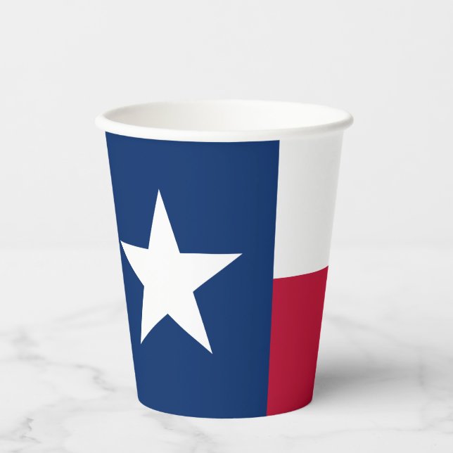 Texas State Flag Paper Cups (Front)