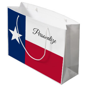 Texas state flag personalised gift bags