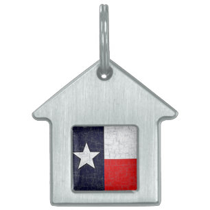 TEXAS STATE FLAG PET ID TAG