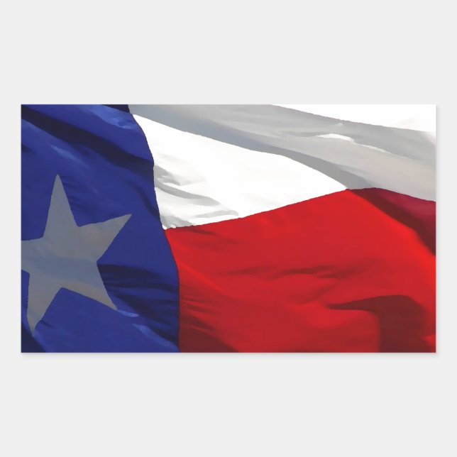 Texas State Flag Rectangular Sticker (Front)