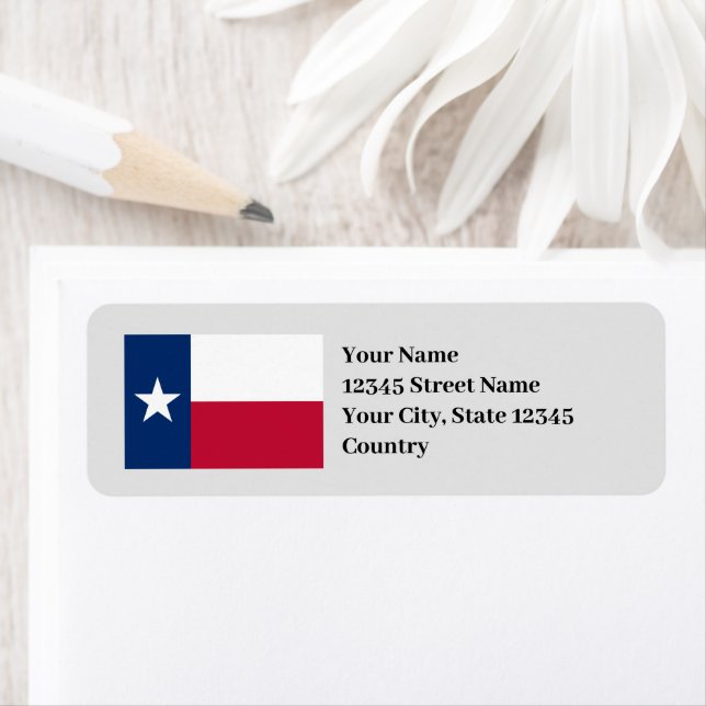 Texas state flag return address labels (Insitu)