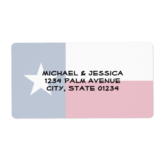 Texas State Flag Shipping Label