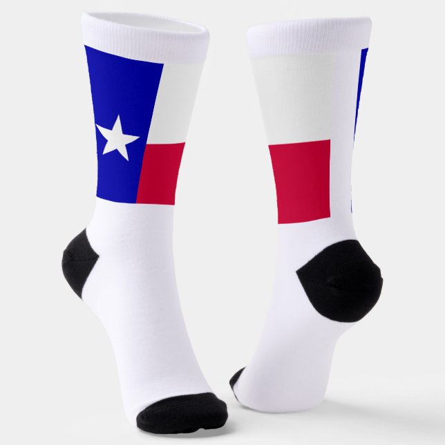 Texas State flag Socks (Angled)