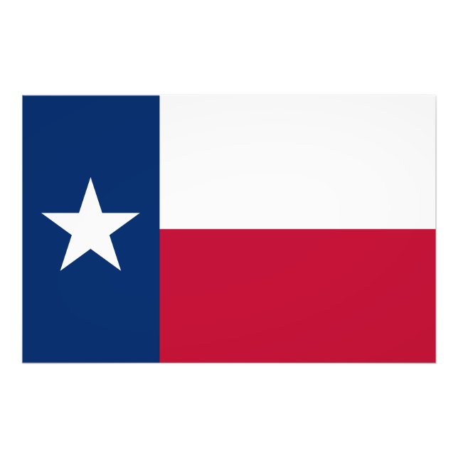 Texas State Flag USA Photo Print (Front)