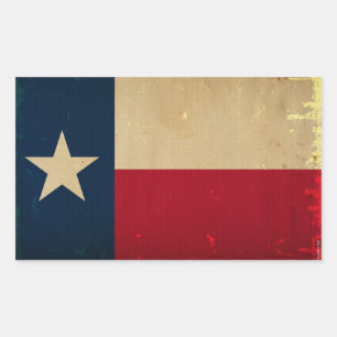 Texas State Flag VINTAGE Rectangular Sticker