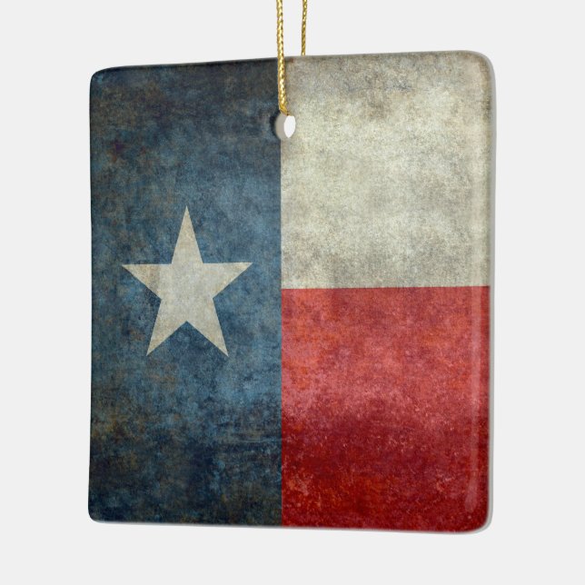 Texas state flag vintage retro christmas ornaments (Left)