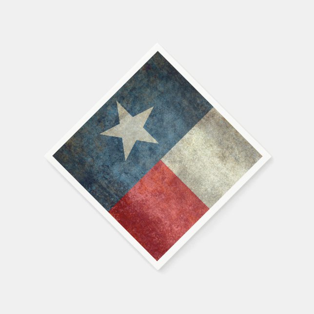 Texas state flag vintage retro paper napkins (Corner)