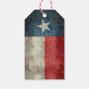 Texas state flag vintage retro style Gift Tags