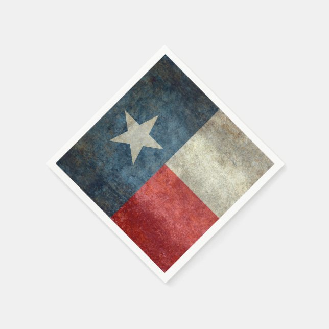 Texas state flag vintage retro style Paper Napkins (Corner)