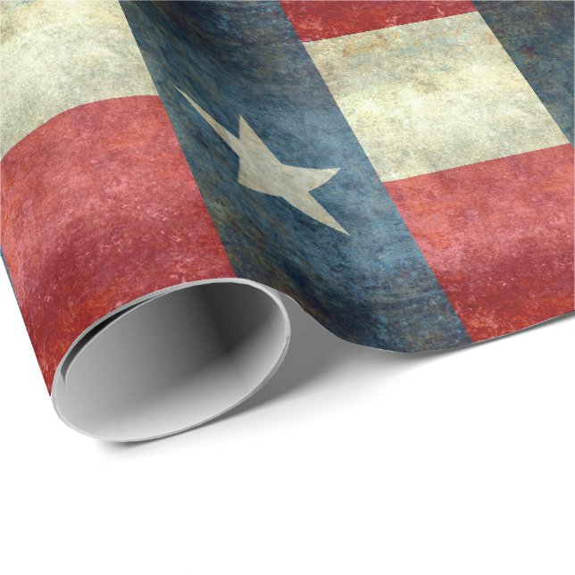 Texas state flag, Vintage retro version Wrapping Paper (Roll Corner)