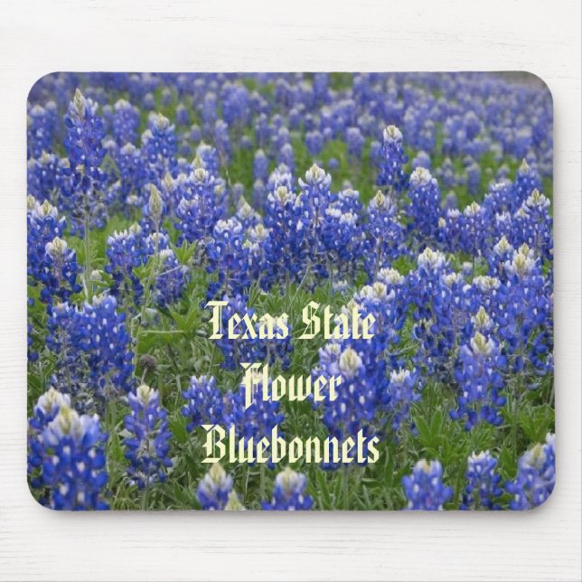 Texas State Flower Bluebonnets Mousepad (Front)
