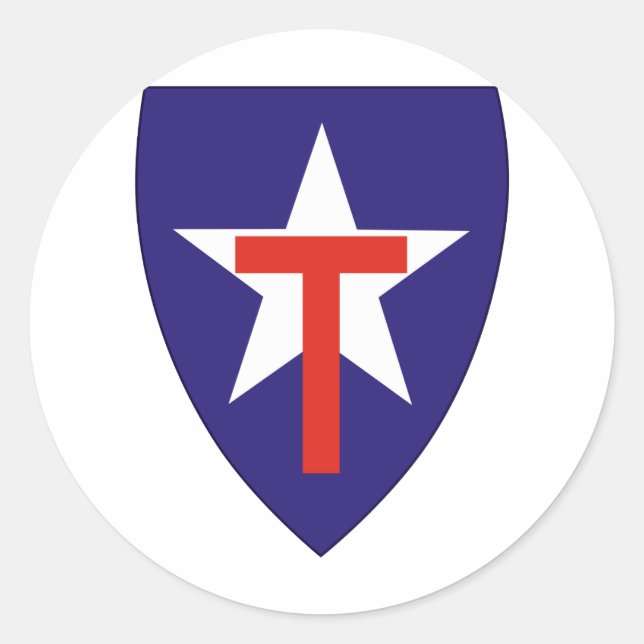 Texas State Guard Classic Round Sticker (Front)
