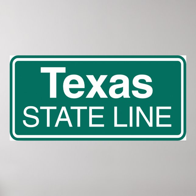 Texas State Line Road Sign (Front)