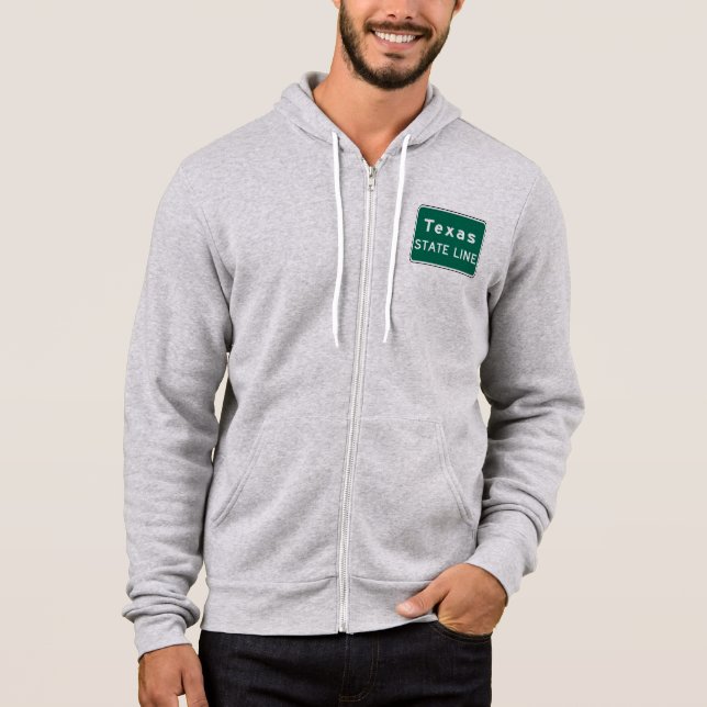 Texas State Line Road Sign Hoodie (Front)