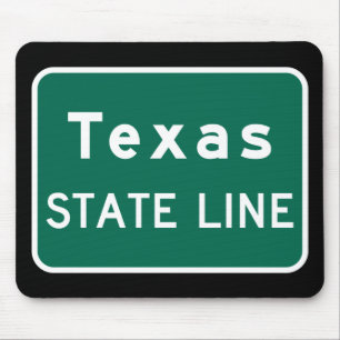 Texas State Line Road Sign Mouse Mat