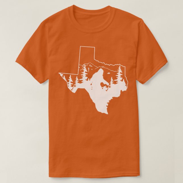 Texas State Map Gifts T-Shirt (Design Front)