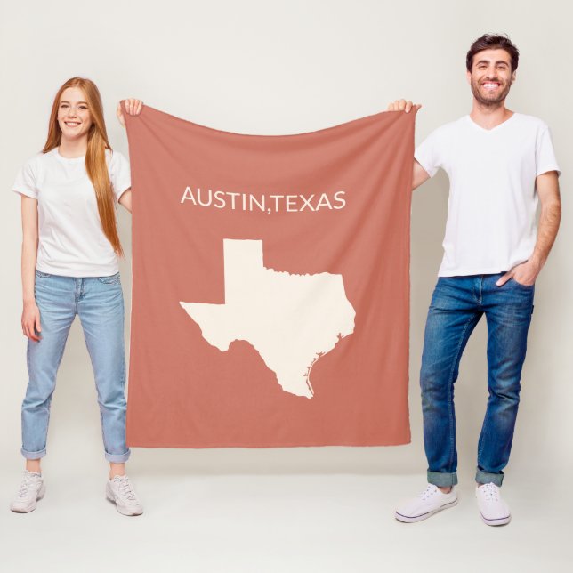 Texas State Map Home Decor  Sherpa Blanket (In Situ)