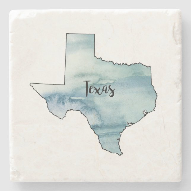Texas State Map Marble Stone Coaster (Front)