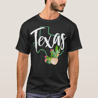 Texas State Map Pride Cactus Vintage Texas Sweatsh T-Shirt