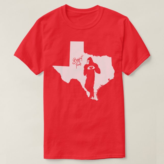 Texas State Map T-Shirt (Design Front)